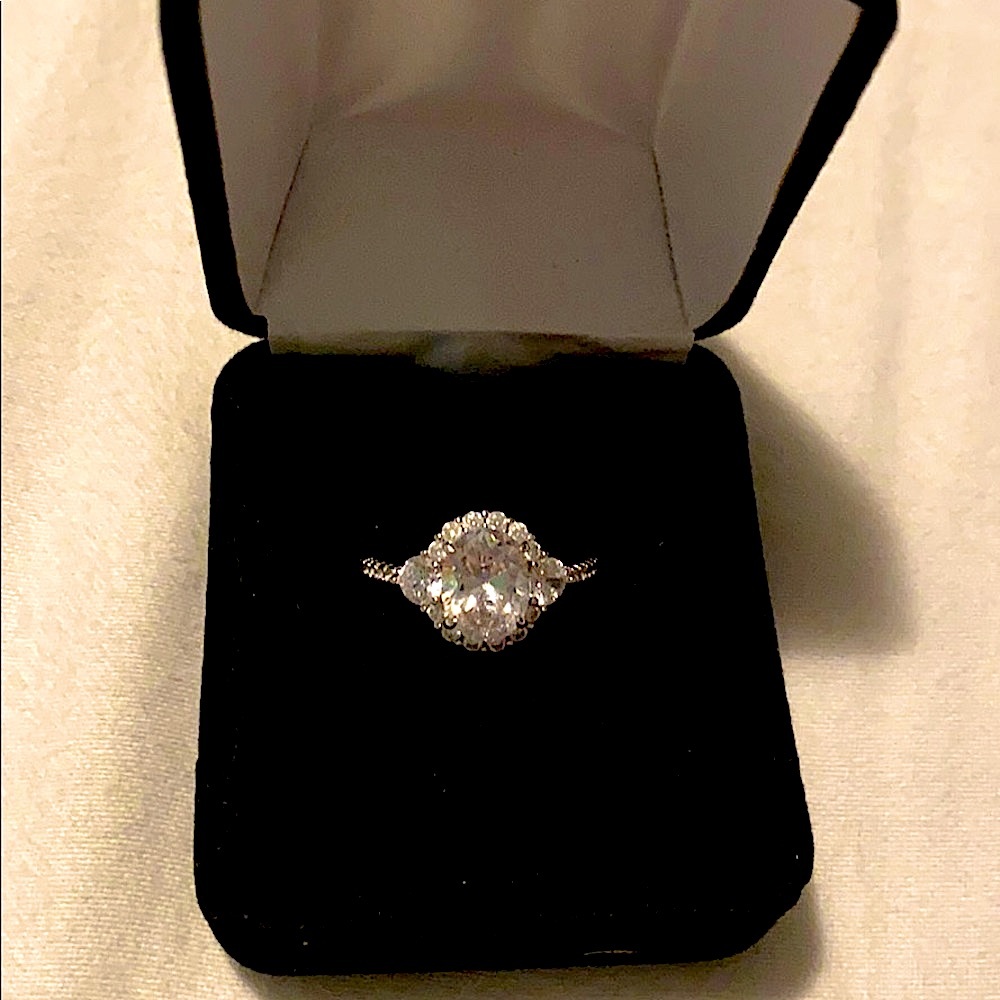 925 silver halo ring